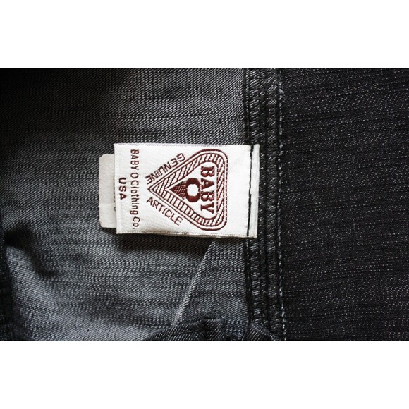 Baby O Skirt Womens sz 6 Black Denim Maxi Long A-Line - Picture 4 of 6